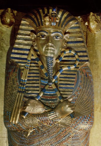 Binnenste kist van Toetanchamon, uit het graf van Toetanchamon (ca. 1370-1352 v.Chr.) Nieuwe Rijk (detail) door Egyptian 18th Dynasty